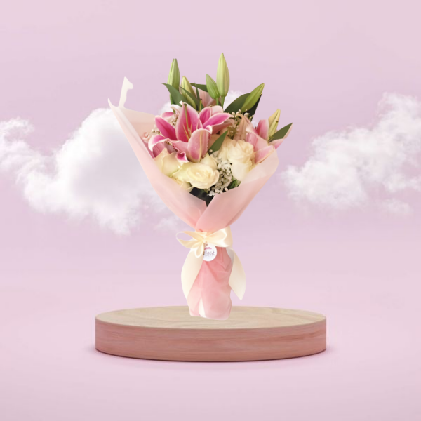 Lily and roses bouquet