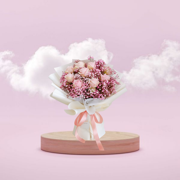 Pink roses bouquet